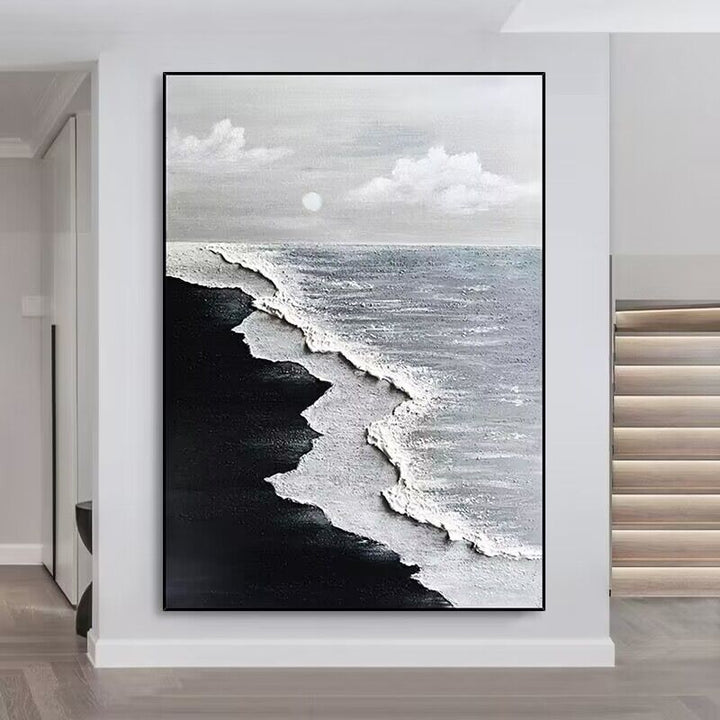 Küstenabstrakte Leinwand Wandkunst