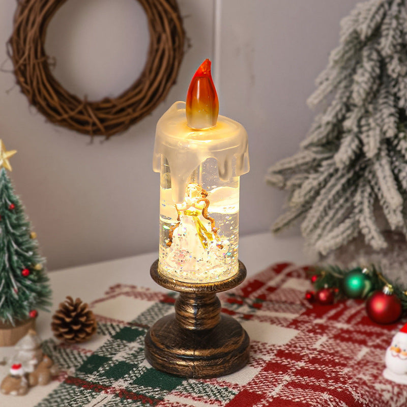 Nostalgische LED Weihnachtskerzen-Deko Karnz