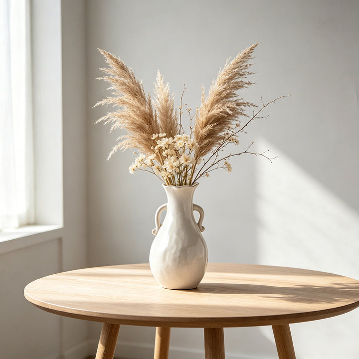 Handgefertigte Texturierte Keramikkanne Vase für Blumenarrangements