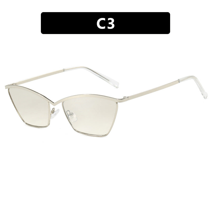 Damen Cat-Eye Sonnenbrille mit stylischem Metallrahmen und UV-Schutz Karnz