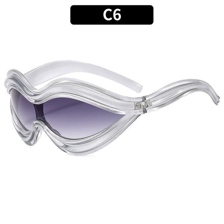 Modebewusste retro-inspirierte Wellen-Sonnenbrille