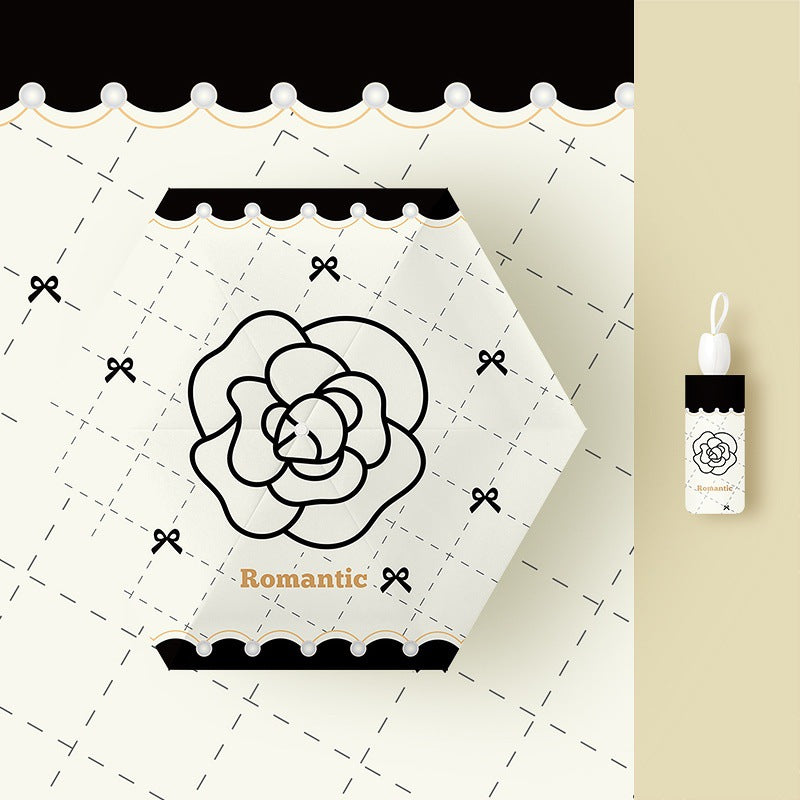 Damen Faltregenschirm mit verspieltem Blumendesign Karnz