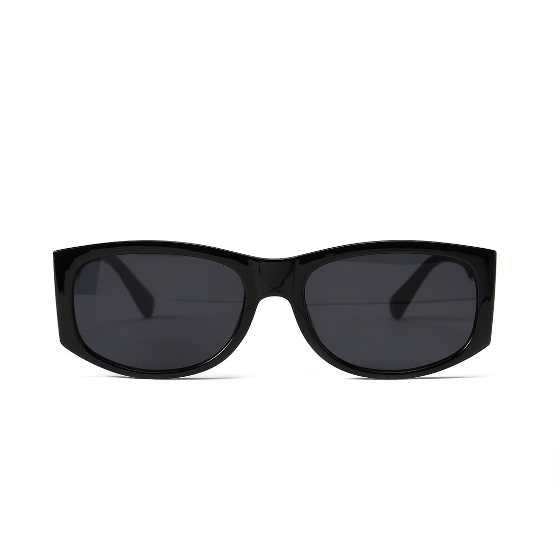 Damen stylische Sonnenbrille mit modernem transparentem Rahmen Karnz