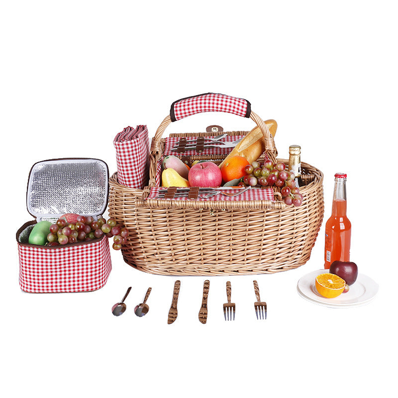 Damen Picknickkorb mit elegantem Geschirrset Karnz