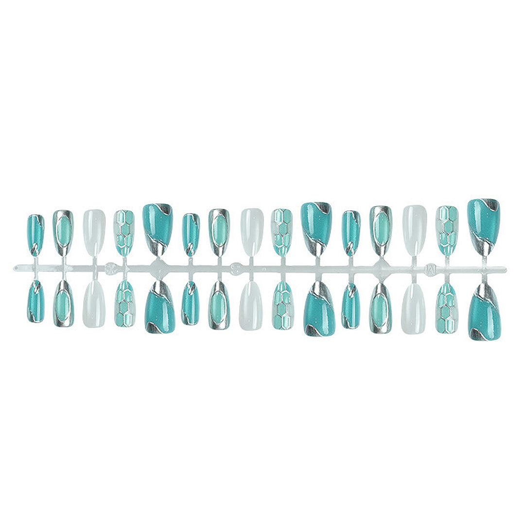 Dekoratives Gel Press-On Nail Set Karnz