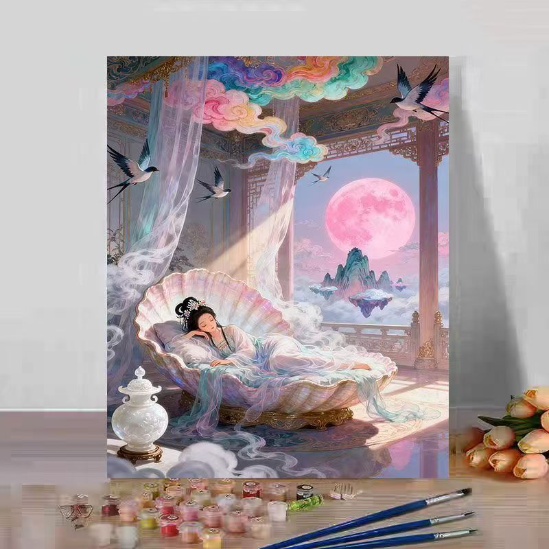 Fantasy Landschaft Malen nach Zahlen Kunstset Karnz