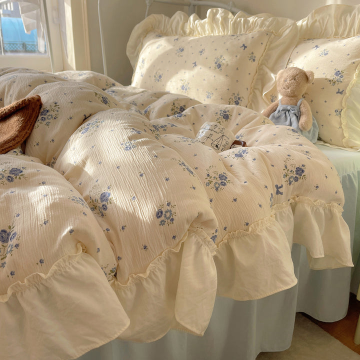 Floral Print Bettwäsche Set