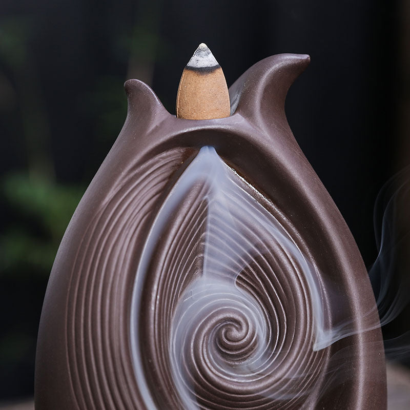 Künstlerischer Spiralblatt Räucherstäbchenhalter