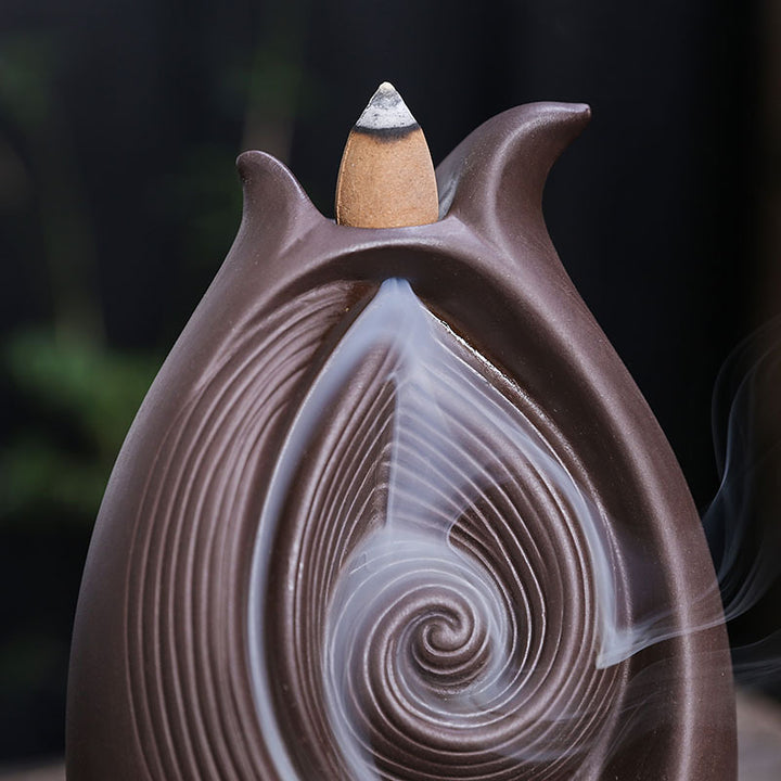 Künstlerischer Spiralblatt Räucherstäbchenhalter