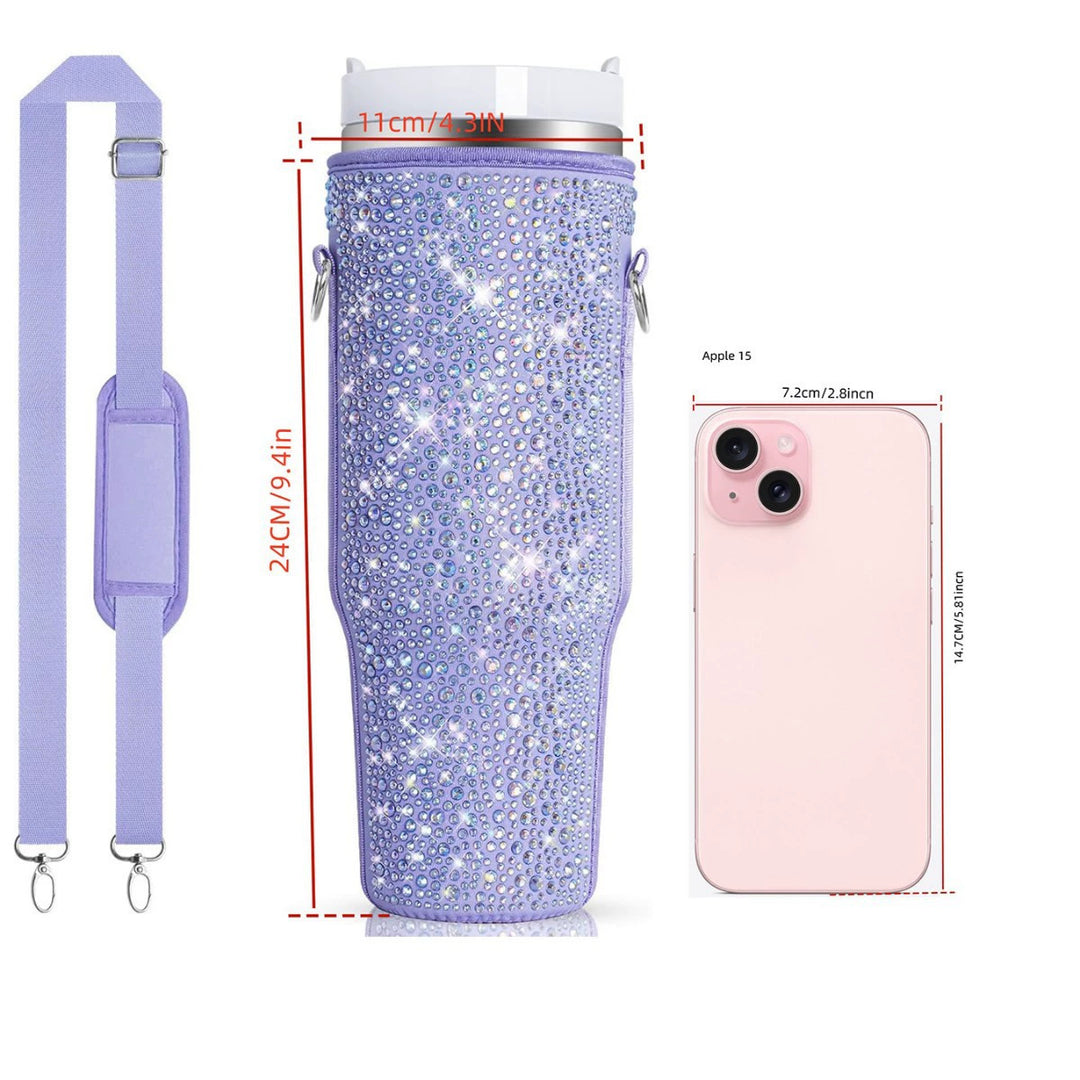 Damen Glitzernde Isolierflasche Hülle Karnz