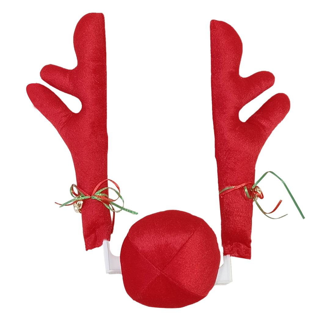 Lustige Weihnachts-Rentierhörner mit Ball