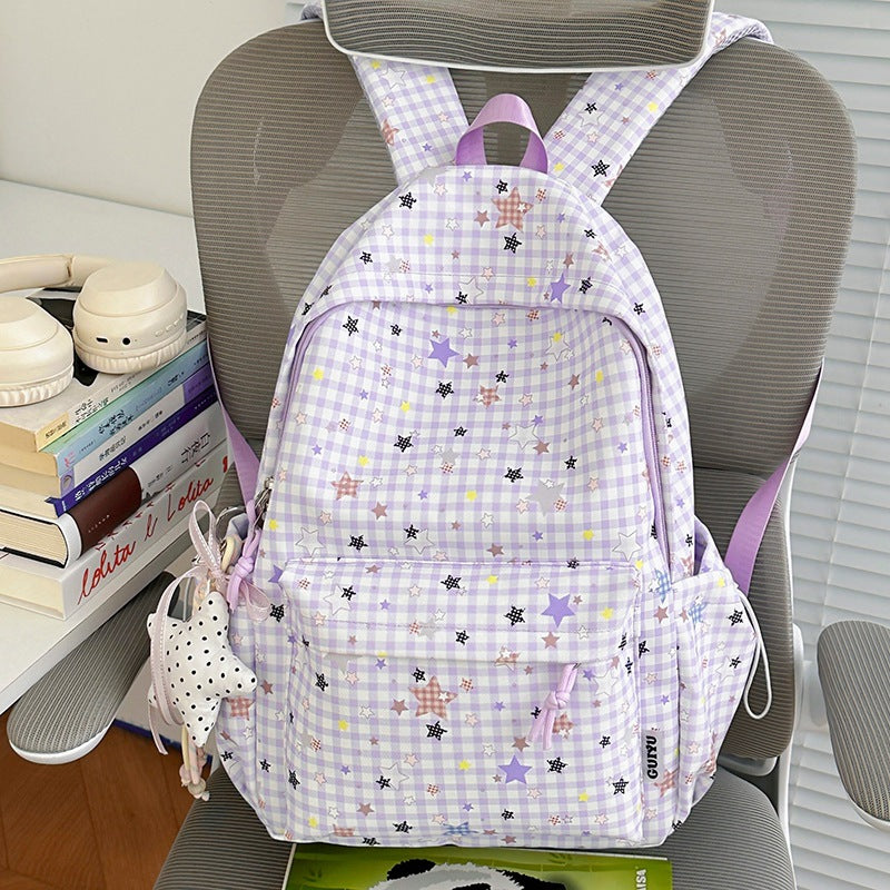 Stylische Gepunktete Sternenmuster Rucksack Karnz