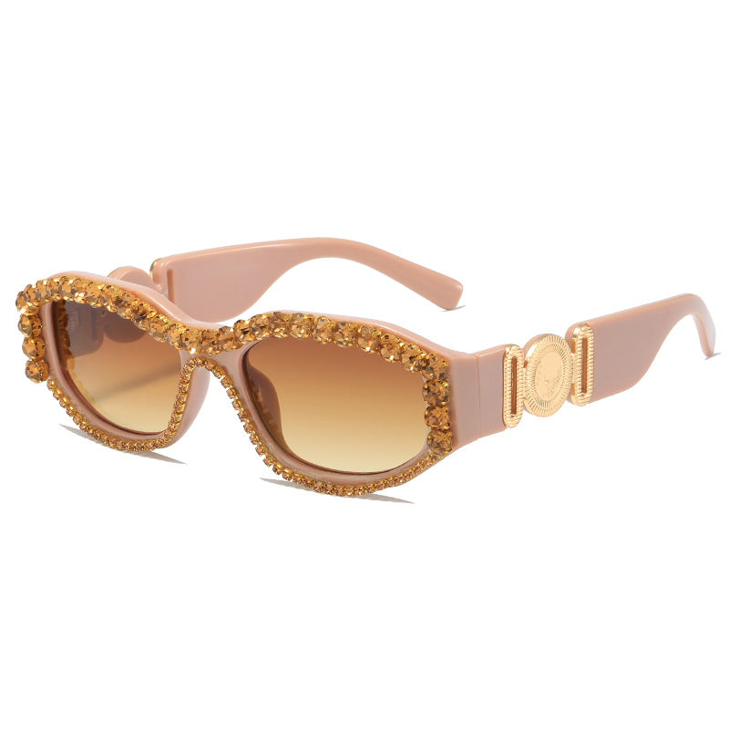 Damen Glamouröse Sonnenbrille mit funkelnden Akzenten Karnz