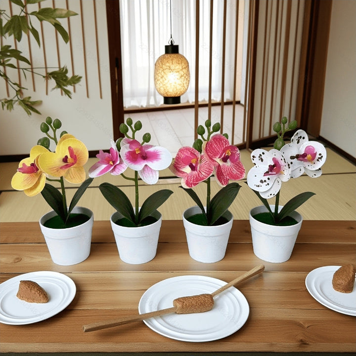 Künstliche Orchideenpflanze für dekorative Wohnanzeige und Styling