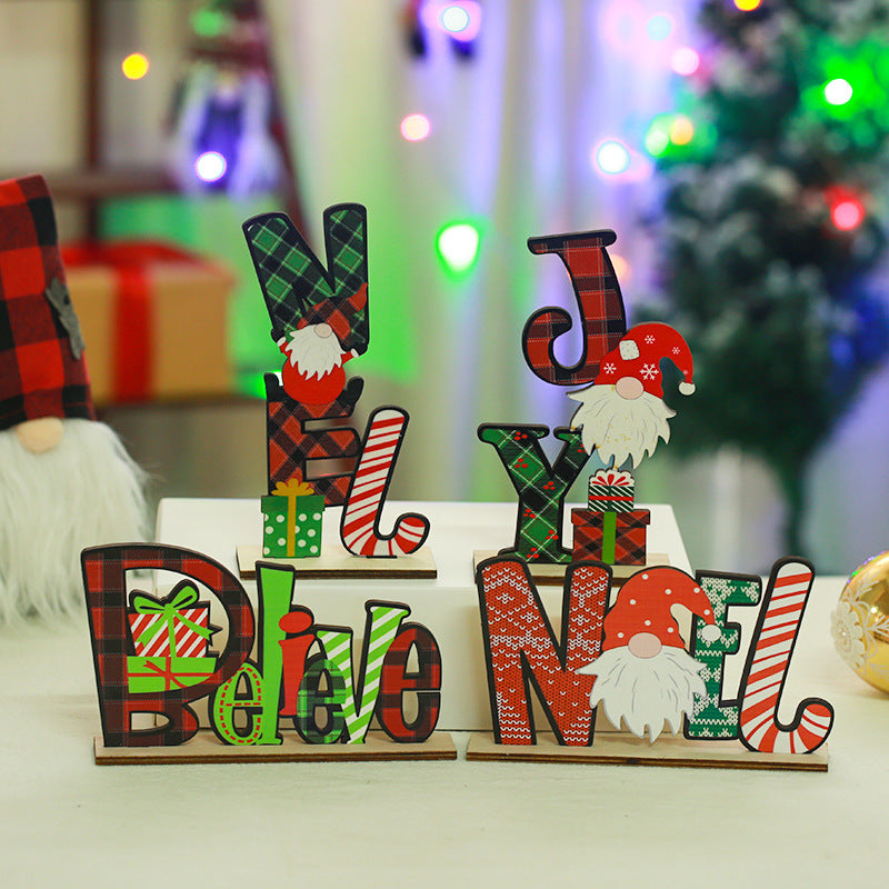 Festliche Holzdekoration mit Weihnachtsmotiv Karnz