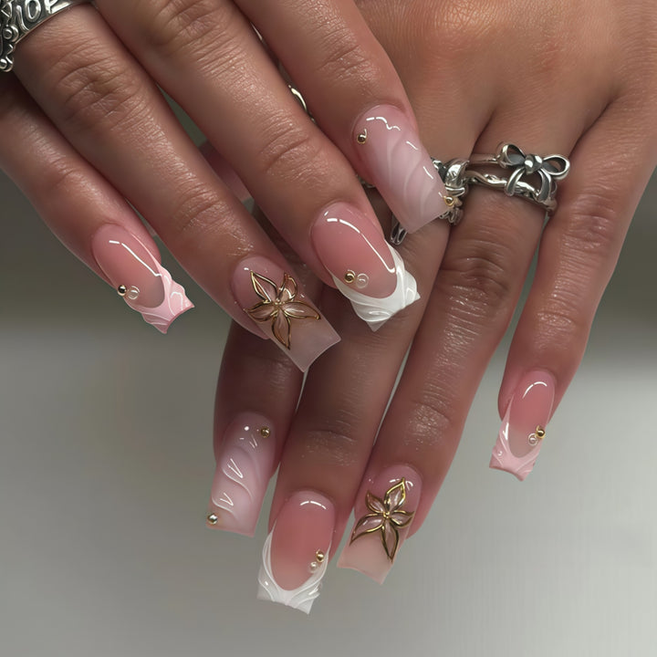 Elegante langlebige Press-On-Nagelkunst Karnz