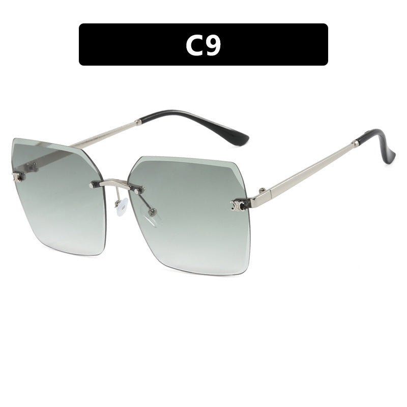 Damen quadratische Sonnenbrille im modernen Design mit filigranem Metallrahmen Karnz