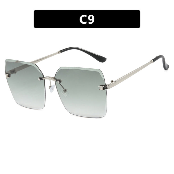 Damen quadratische Sonnenbrille im modernen Design mit filigranem Metallrahmen Karnz
