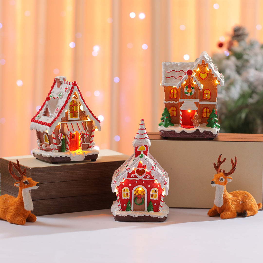 LED Leuchtendes Lebkuchenhaus Dekoration Karnz