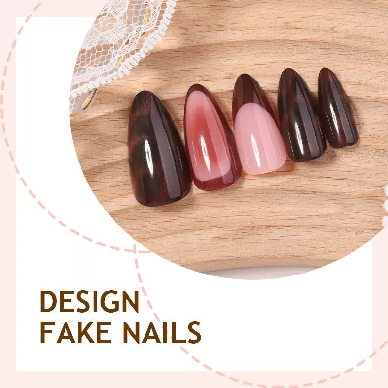 Kunstnagelset mit stilvollem Spitzen-Design und aufregendem Farbverlauf Karnz