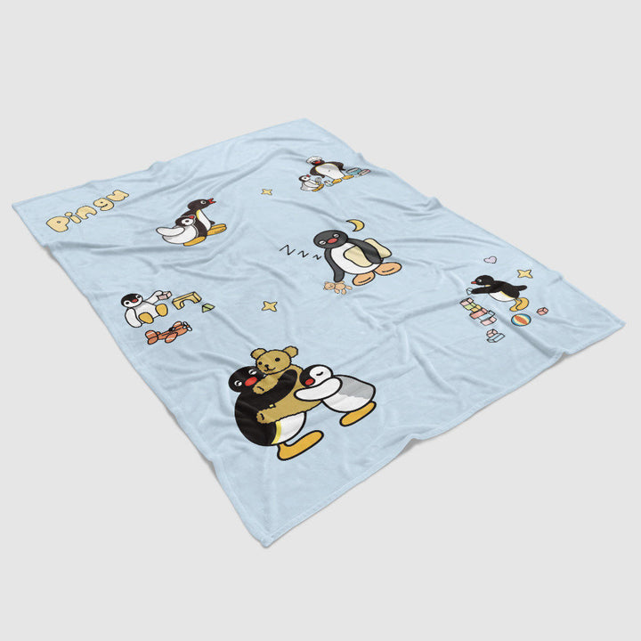Lustige Illustrierte Pinguin Plüsch-Wurfdecke