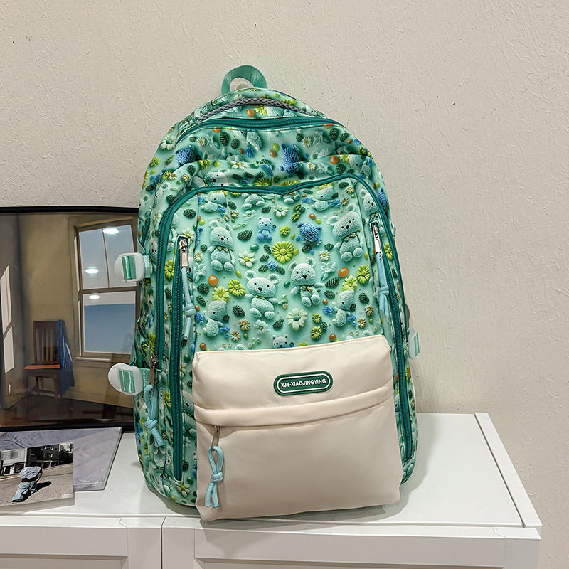 Verspielt Teddy Bär Gemusterter Rucksack