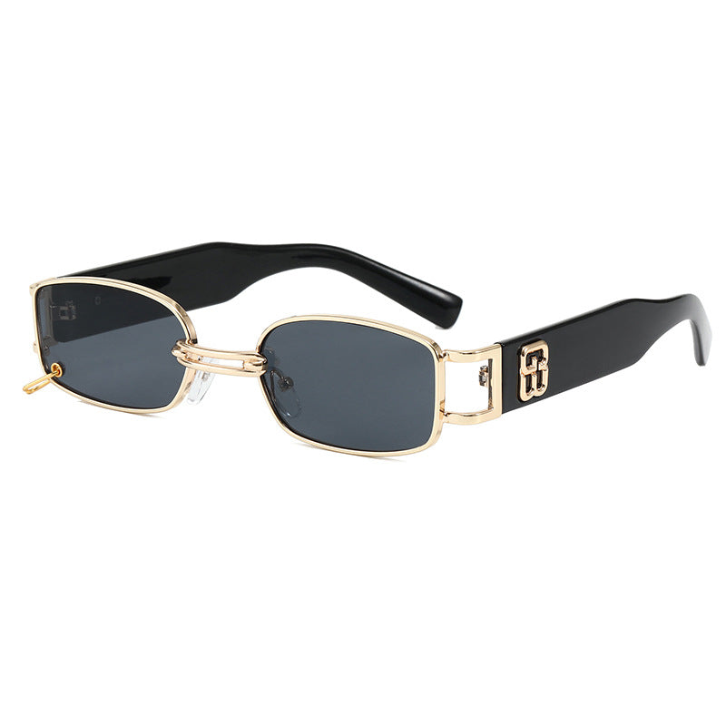 Modische Sonnenbrille mit Einzigartigem Rechteckigem Rahmen Karnz