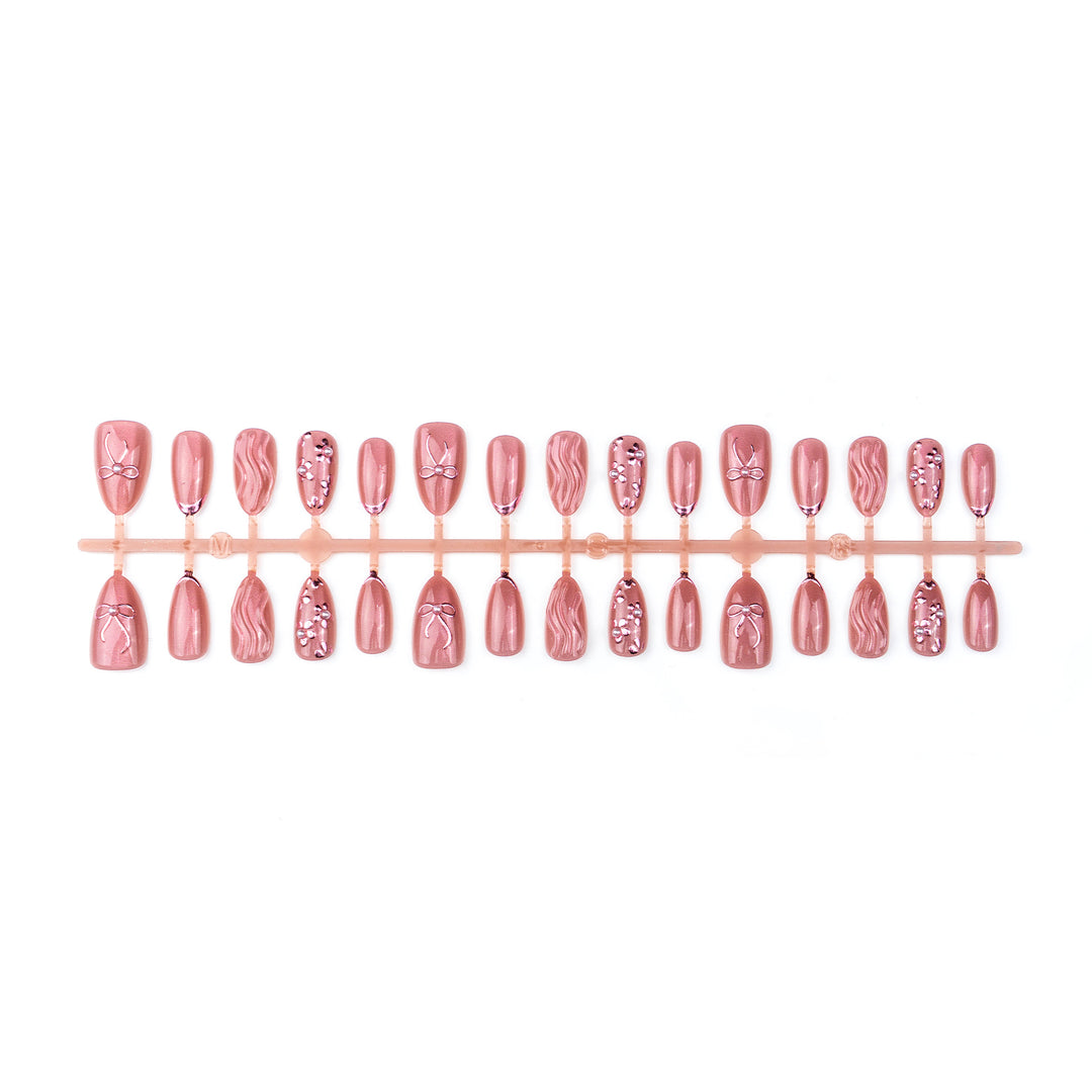 Exquisite Floral Motif Press-On Nail Tips Karnz
