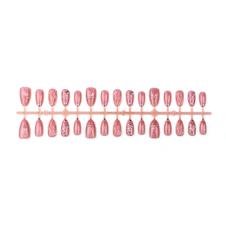 Exquisite Floral Motif Press-On Nail Tips Karnz