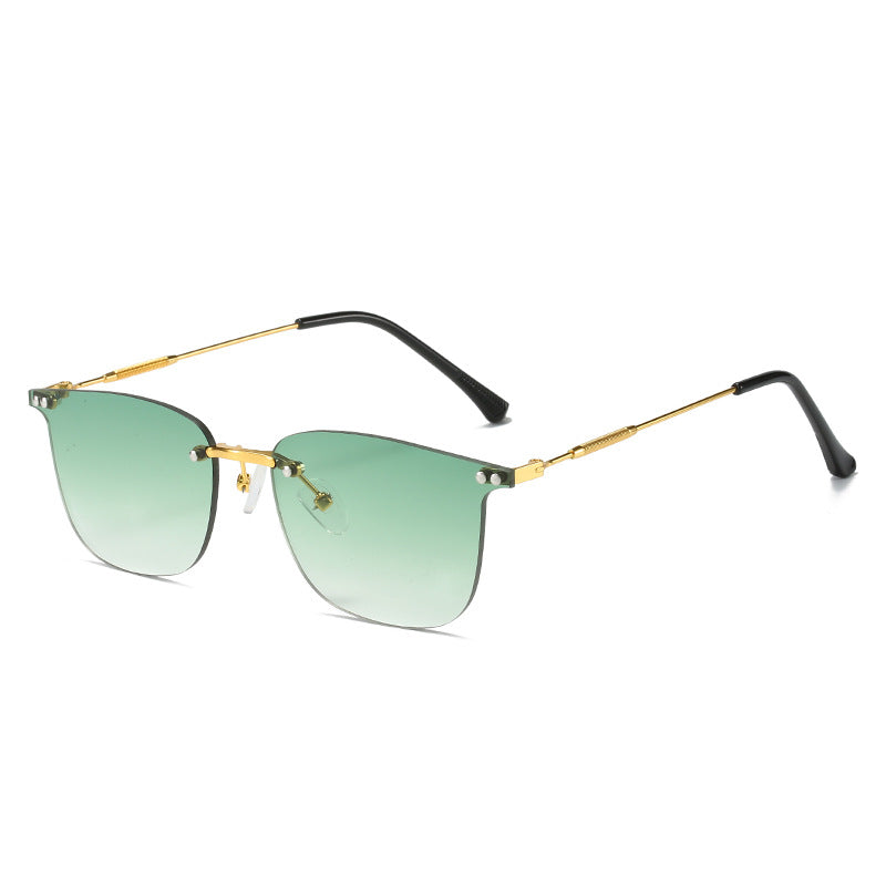 Damen stilvolle Geometric-Sonnenbrille mit modernen Glaselementen Karnz