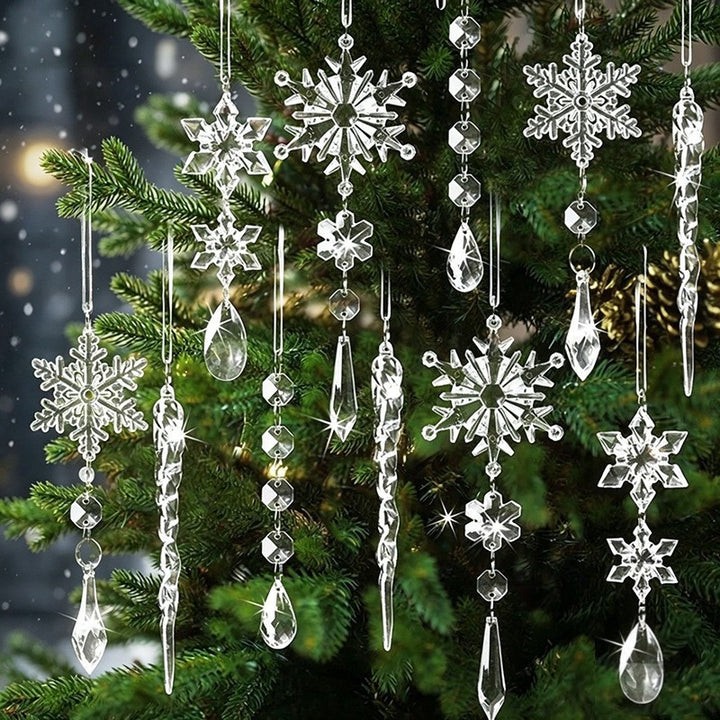 Kristall Schneeflocken Ornament Set
