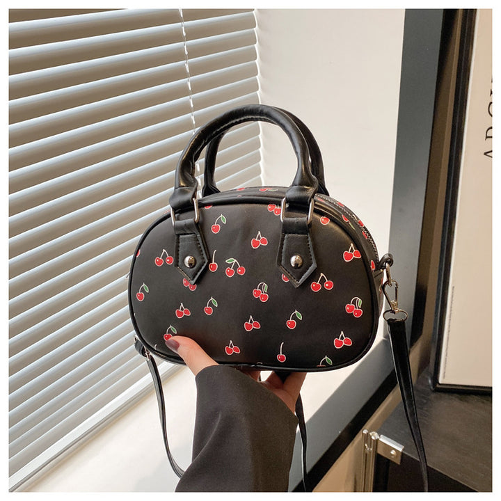 Verspielte Kirschen-Print-Handtasche Karnz