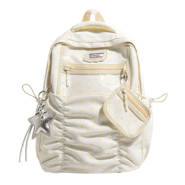 Stylische Mehrfach-Taschen-Rucksack mit Sternakzenten Karnz