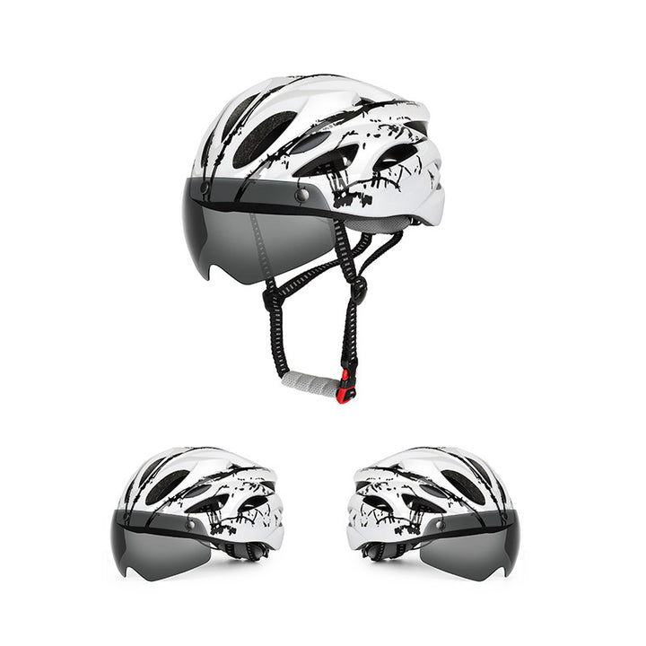 Aerodynamischer Fahrradhelm mit integriertem Visier Karnz