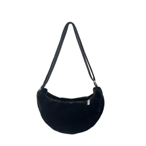 Gemütliche Kunstpelz Schulterhandtasche