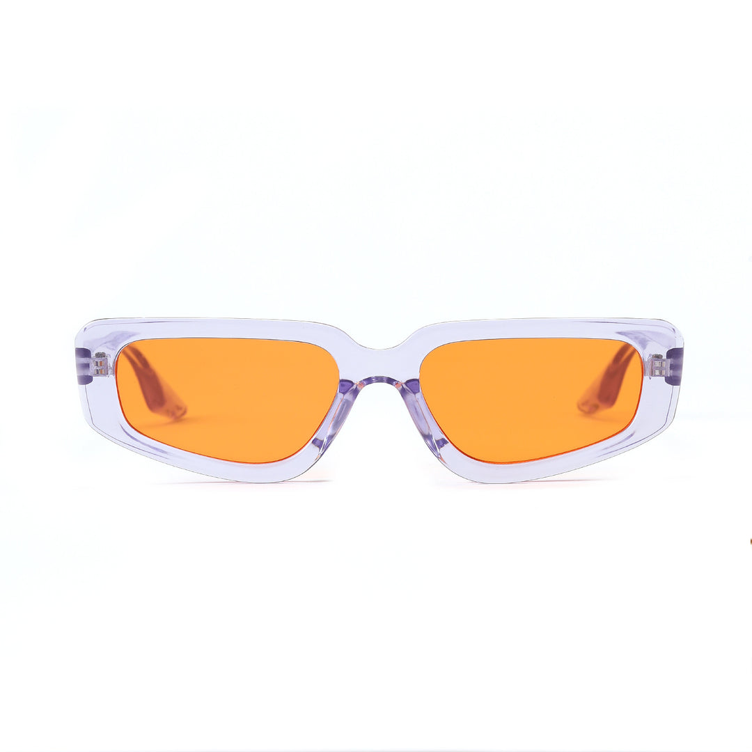 Damen modische quadratische Sonnenbrille mit modernem hochglänzendem Kunststoffrahmen Karnz