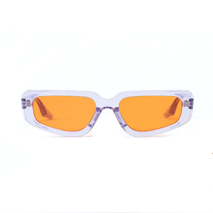 Damen modische quadratische Sonnenbrille mit modernem hochglänzendem Kunststoffrahmen Karnz