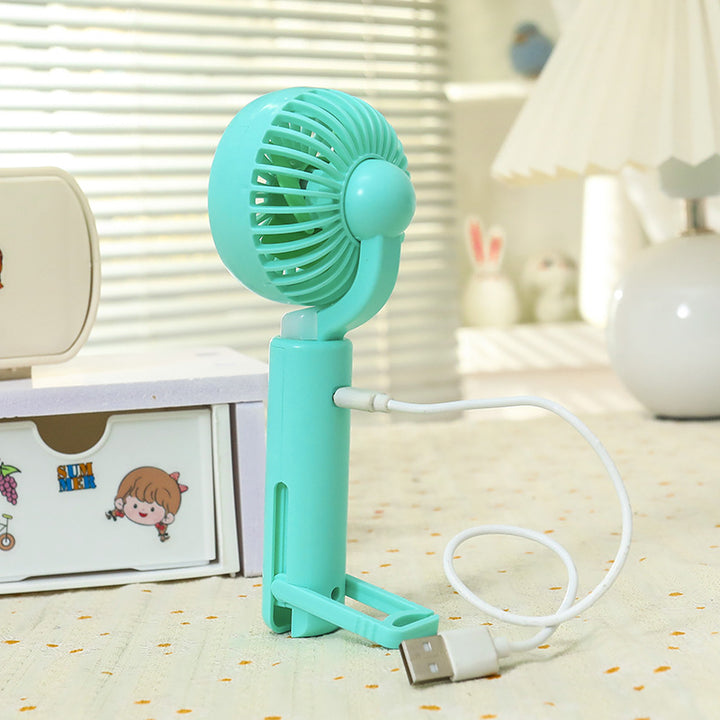 Damen Tragbarer Handventilator mit LED-Beleuchtung und ergonomischem Griff Karnz