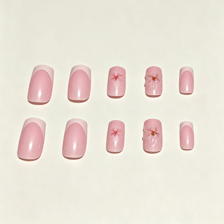 Blumen Design Presse-On Nagelspitzen Karnz