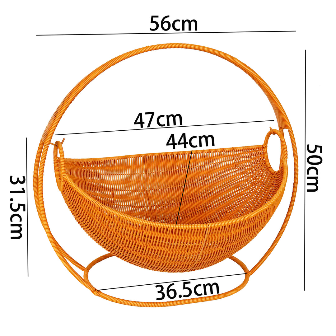 Moderner Rattan Obstschale mit Ständer Karnz