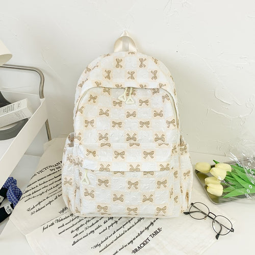 Verspielter Schleifen-Druck-Rucksack