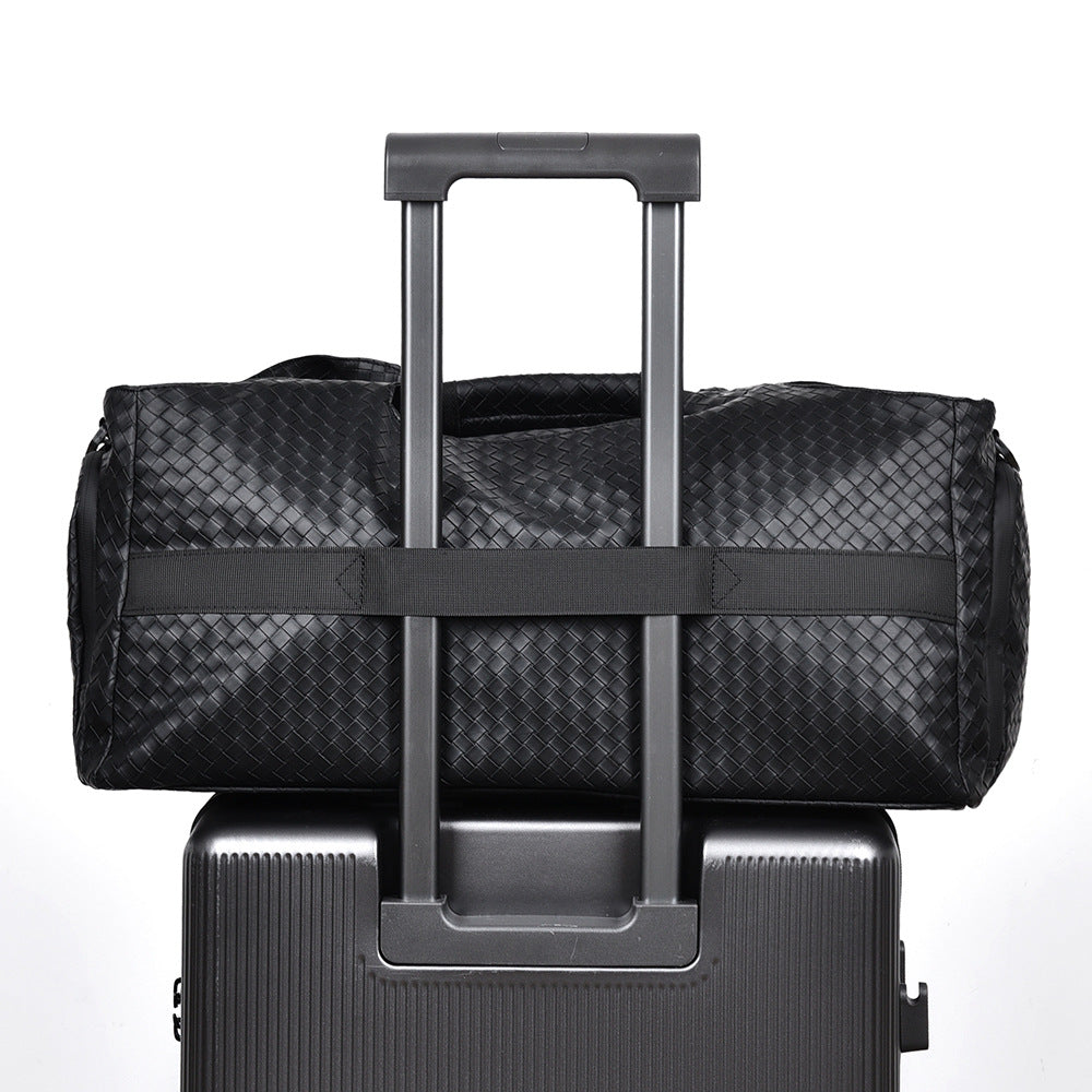 Gewebte Leder Reise-Duffel-Tasche Karnz