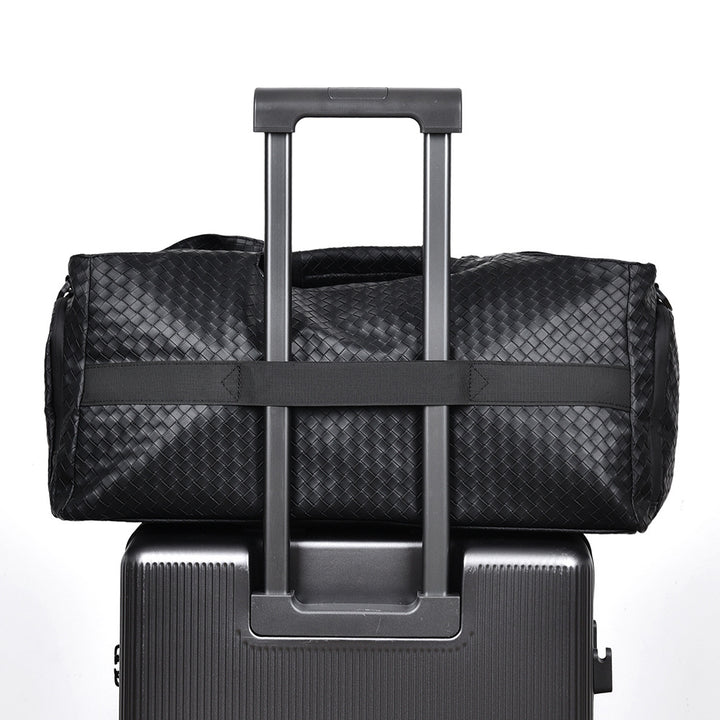 Gewebte Leder Reise-Duffel-Tasche Karnz