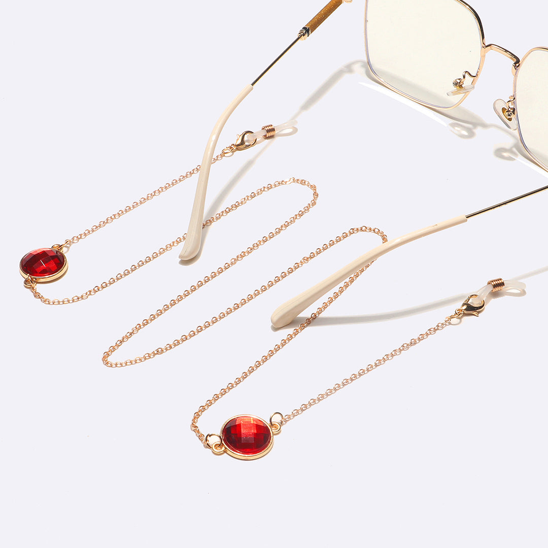 Elegante Edelstein Brillen Kette Karnz