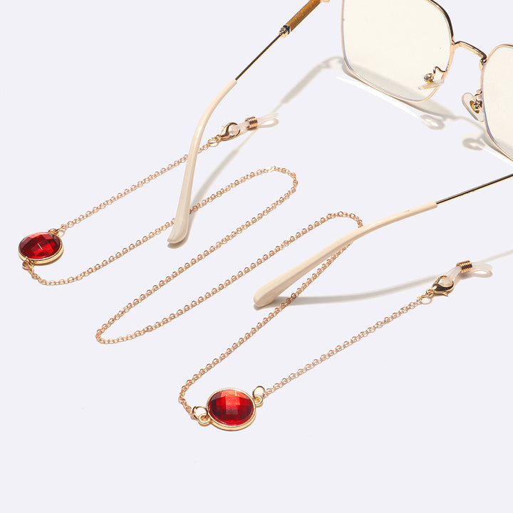 Elegante Edelstein Brillen Kette Karnz