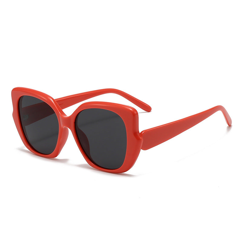 Damen oversized modische Sonnenbrille mit geschwungenem Rahmen Karnz