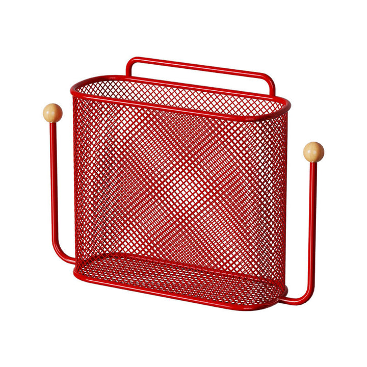 Wandmontierter Diamantgitter-Waschtischkorb-Organizer mit doppelseitigen Haken und gebogenem Oberrohr