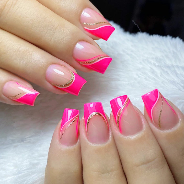 Glamouröse Farbverlauf Nagelkunst Verlängerungen Karnz