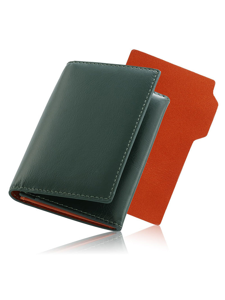 Elegante Bi-Fold Leder Brieftasche mit Kartenfächern Karnz