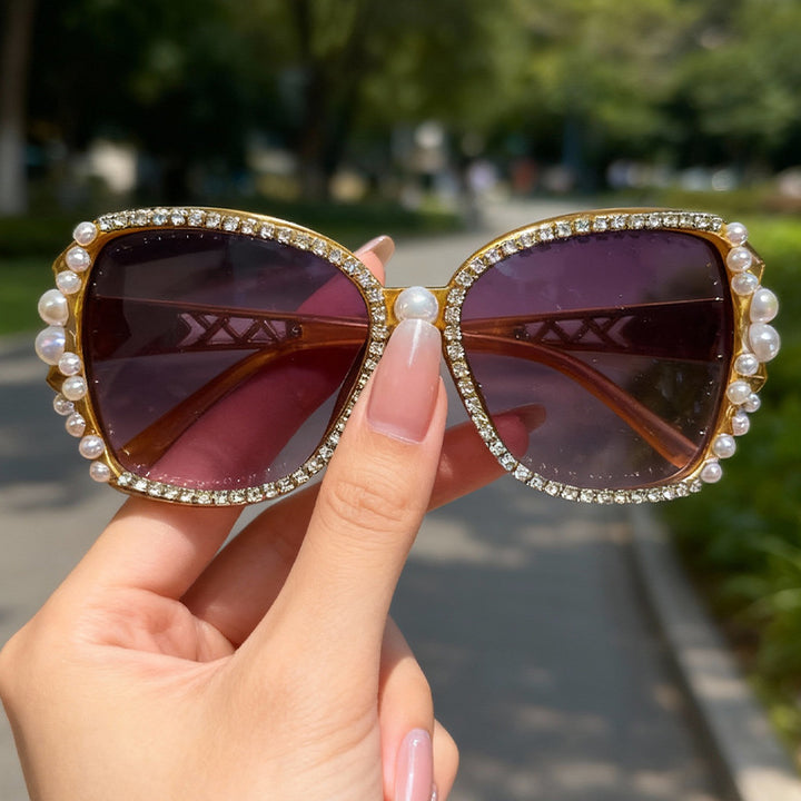 Verschnörkelte Katzenaugen-Sonnenbrille Karnz